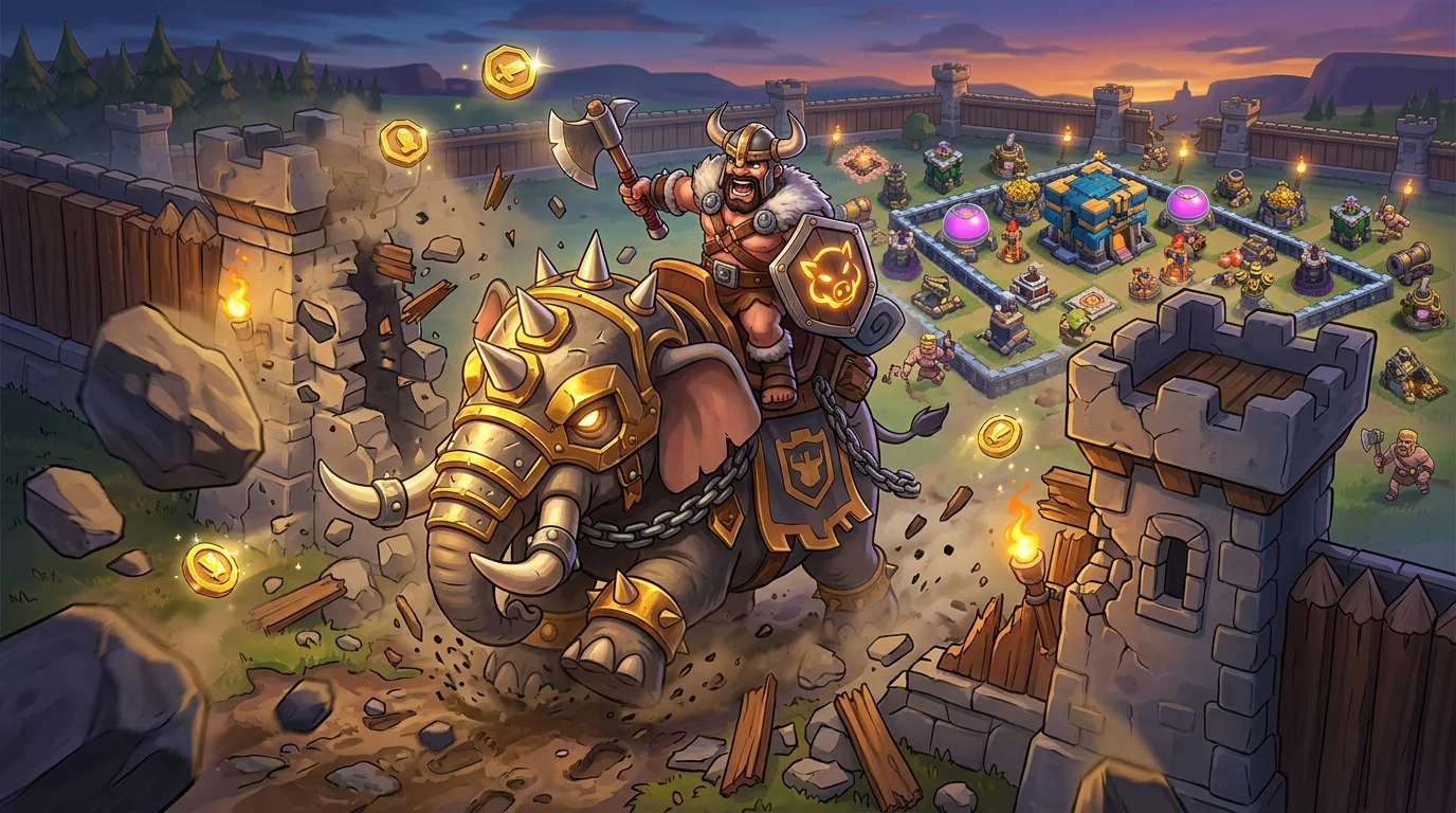 Clash of Clans Awesome Medal Event reward track with card tokens